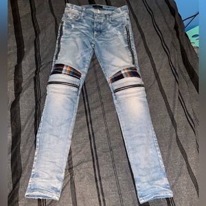 Amiri MX2 Plaid 5 Panel Skinny Jeans Sz 31